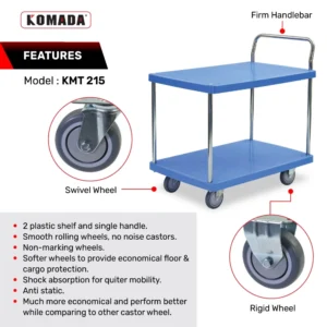 Multi Tiers Plastic Trolley (300KG) KPT 215