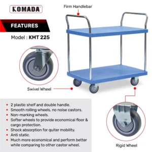 Multi Tiers Plastic Trolley (300KG) KPT 225