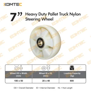 800kg Nylon Pallet Jack Steering Wheels spec table