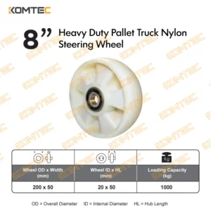 Nylon Pallet Jack Steering Wheels 1000kg