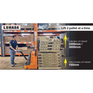 Fully Powered Double Lifting Stacker handle double pallet