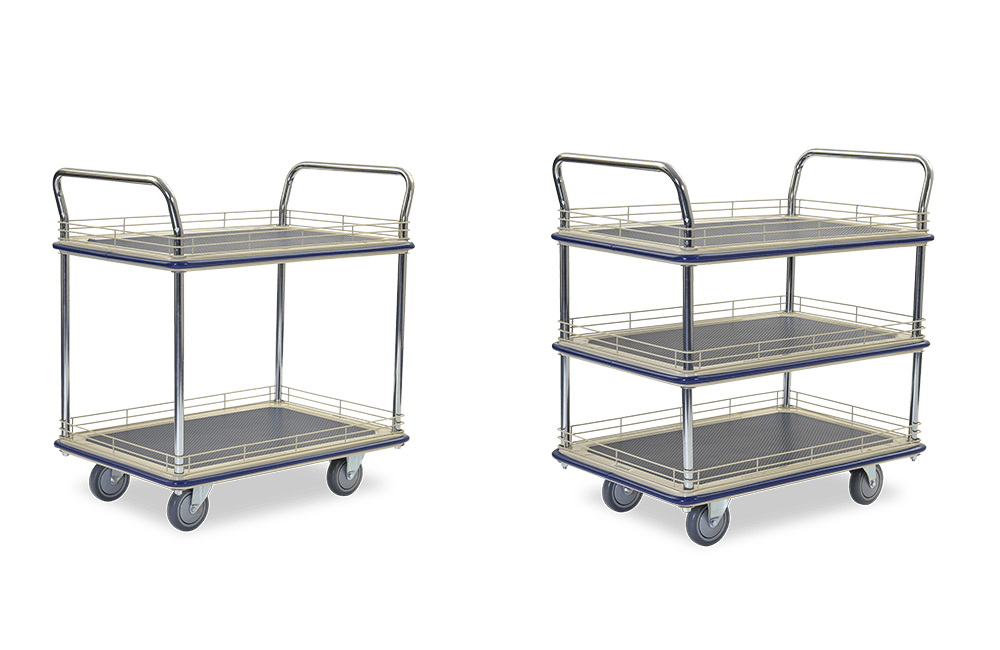 Multi Tiers Metal Trolley With Ledge (300KG)​