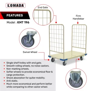 Metal Trolley With End Gate (400/500KG) KMT 196