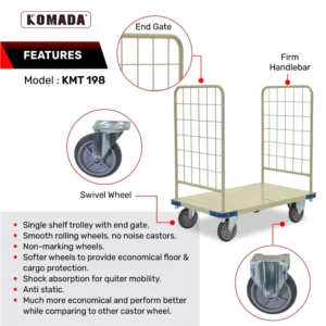 Metal Trolley With End Gate (400/500KG) KMT 198