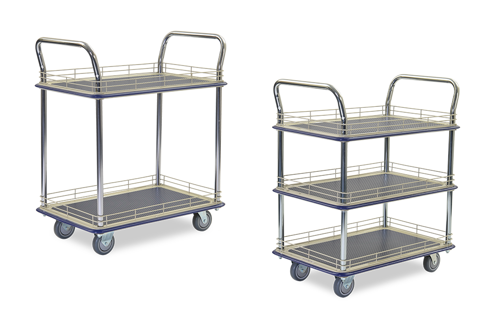 Multi Tiers Metal Trolley With Ledge (200KG)