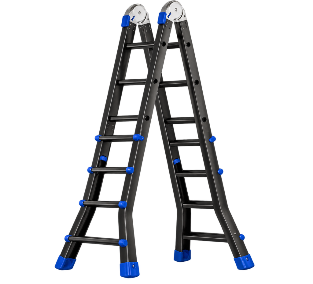 Black Little Giant Ladder in A-frame configuration – BLG Series multi-purpose ladder